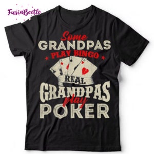 Real Grandpas Play Poker Engraçado Jogador de Cartas Casino Gambler Camiseta Vintage, Real Grandpas Play Poker Shirt, Casino Gambler Shirt, Poker Lover