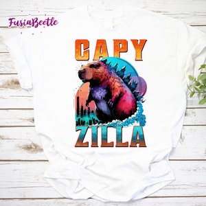 Capyzilla Funny Capybara Vintage T-Shirt, Capybara Spa Day Shirt, Capybara Gift Tee, Capybara Clothing, Capybara Summer Shirt