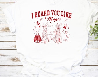 I Heard You Like Magic Vintage T-Shirt, Pink Rabbit Wand T-Shirt, Midwest Princess Shirt, Rabbit Lover Tee, Bunny Magic Shirt