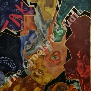 Abstract oil painting