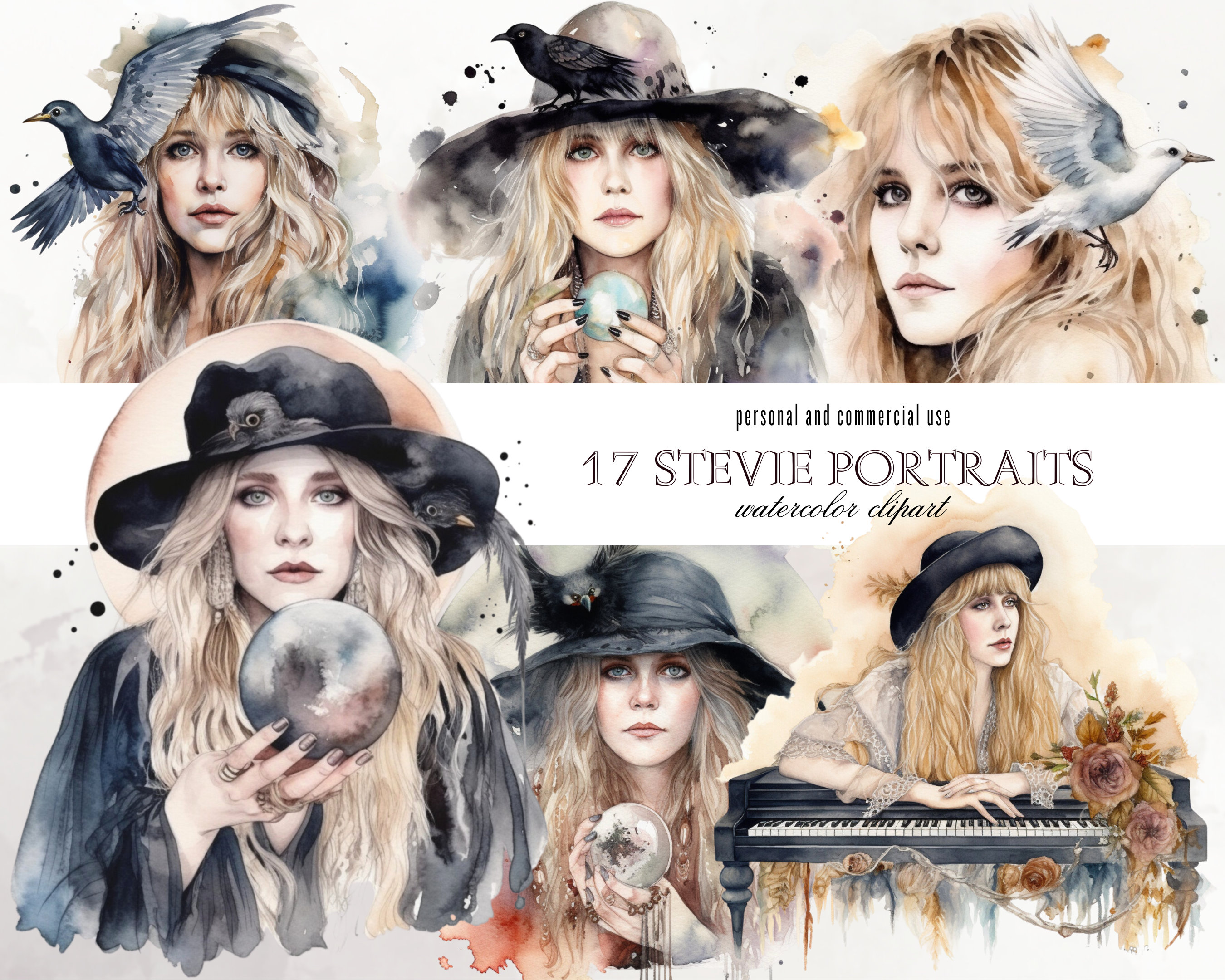Stevie Nicks Png Stevie Nicks Sublimation Watercolor Stevie - Etsy ...