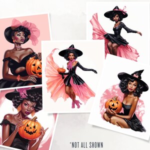 Black Girl Magic Pin up Girls Halloween Clipart Vintage Ephemera Retro ...