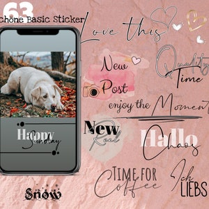 63 Instagram STORYSTICKER l BASIC l DAILY l everyday life | instagramstorysticker | cold | home | clipart | digital