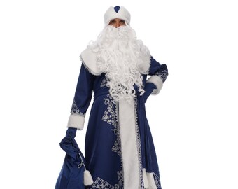 Blue santa costume store