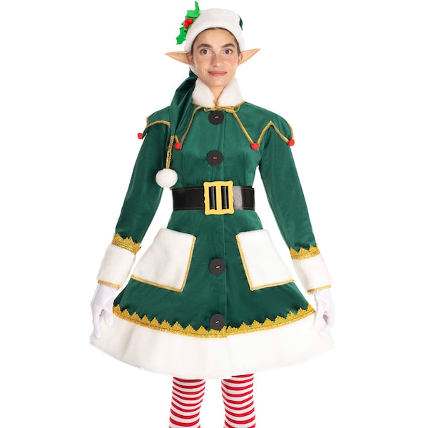 Disfraz de Navidad Elf Girl Fabulous M-L hecho a mano de alta calidad para un animador profesional para una fiesta de Navidad y una fiesta temática