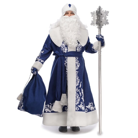Magic Blue Santa Claus L XL Handmade High quality Christmas