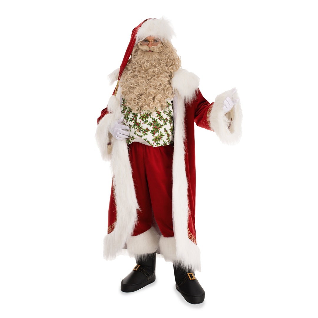 Set di costumi di velluto di alta qualità da Babbo Natale di