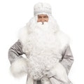 Professional Santa Claus Wig and Beard Set: White Curly Synthetic Hair, Cosplay Costume
