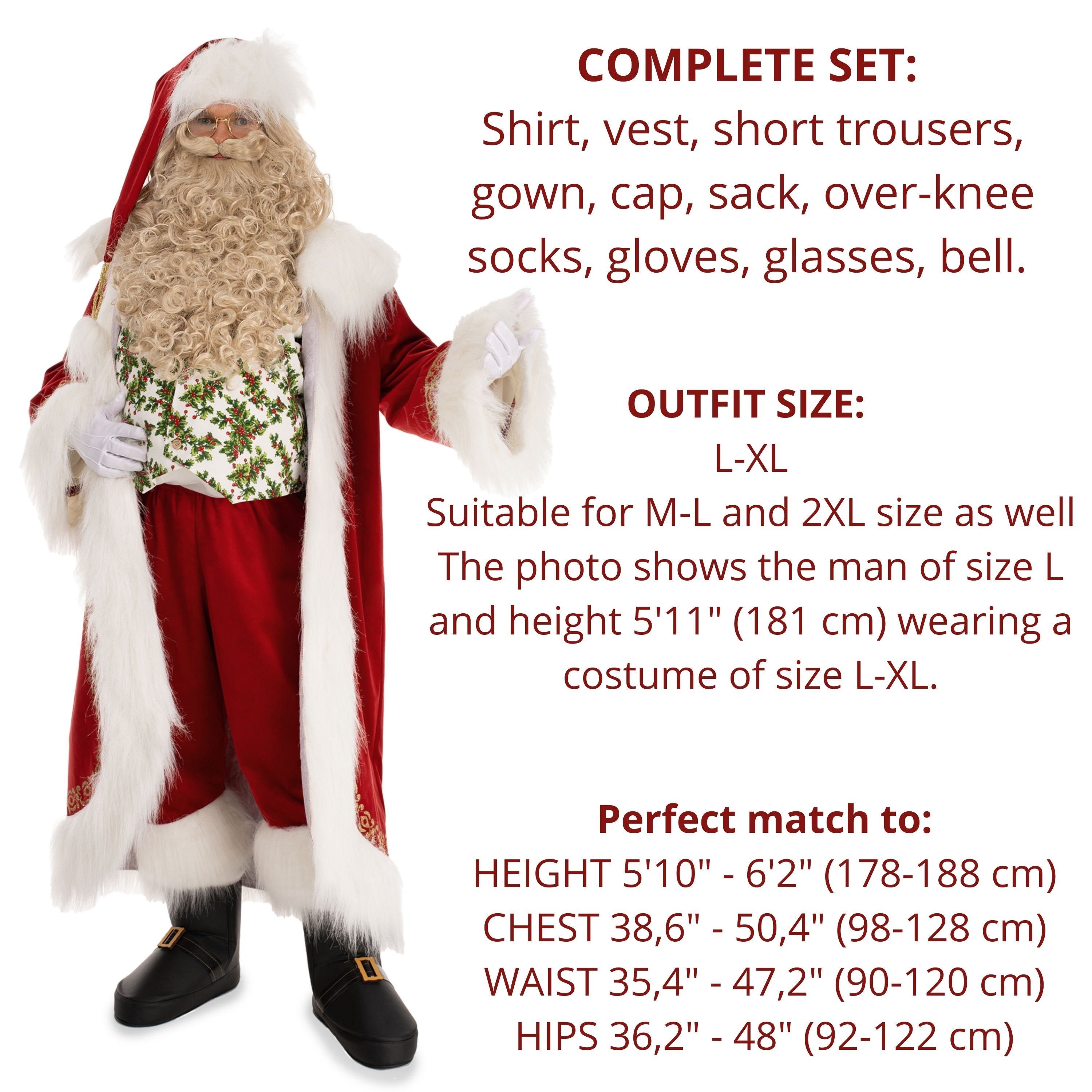 Vestito Di Babbo Natale PL Costume Da Babbo Natale Di Alta