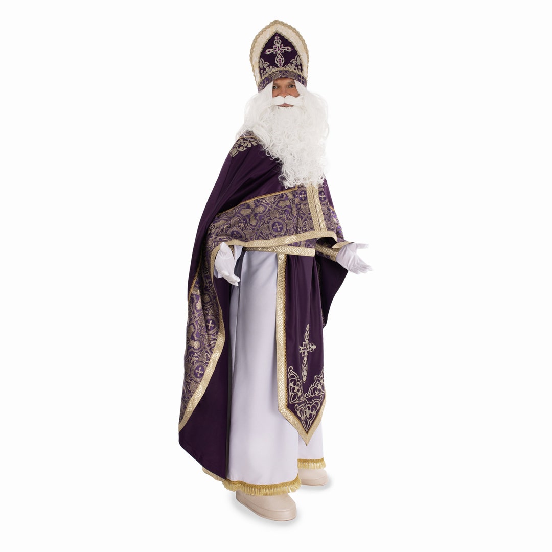 Saint Nicholas Purple Handmade High-quality Catholic Christmas Costume