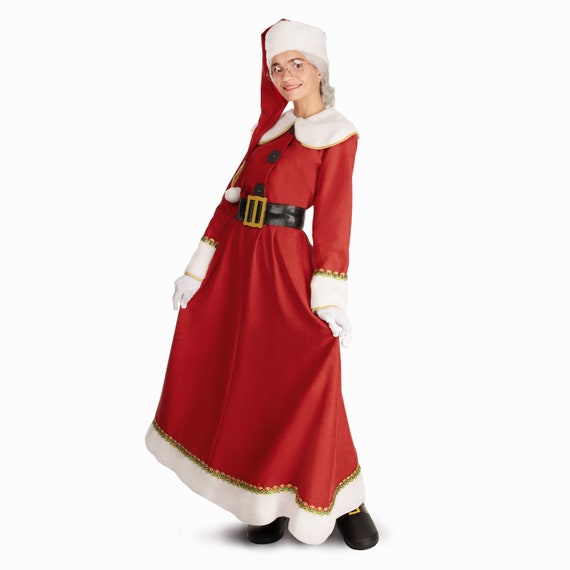 Costume Da Babbo Natale In Velluto Con Mantello Rosso Per Adulto Alta Qualita