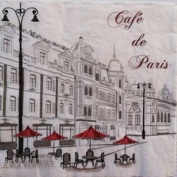 8 Serviettes papier Café de Paris