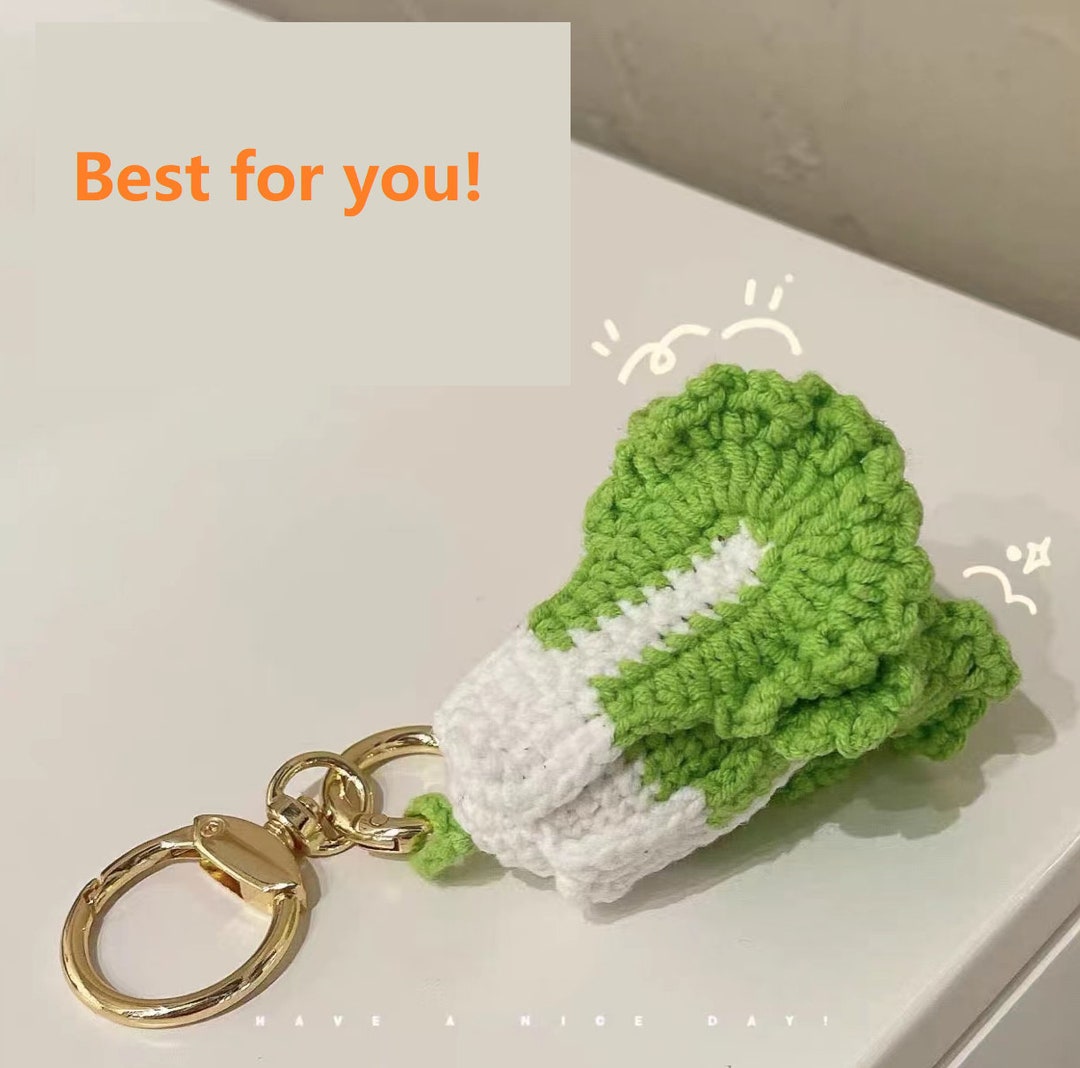 Cute Green Cabbage Keyring Meaning the Arrival of Wealth for Etsy