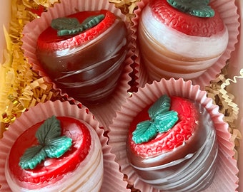 Large Chocolate Covered Strawberry Wax Melts