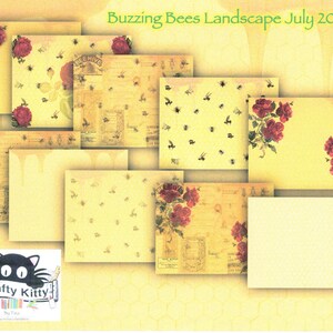 Digital Kits, Mini Albums, Journals, Traveler Notebooks, Junk Journal, Bees, Roses