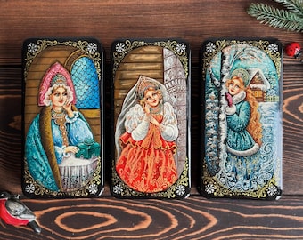Russian Lacquer Miniature Box - Etsy