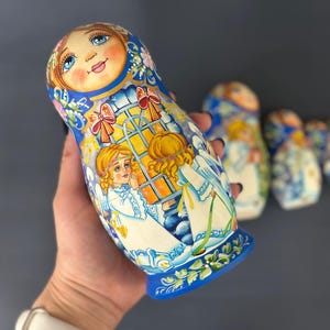 Christmas Russian Doll | Delightful Christmas Stacking Doll | Christmas Matryoshka |  Christmas Gift | Bonus: Russian Alphabet Online Course