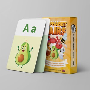 Alphabet Pairs Game for Little Learners Cute, Friendly, Original Illustrated Early Learning activities for children, alphabet, education image 2