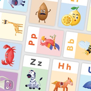 Alphabet Pairs Game for Little Learners Cute, Friendly, Original Illustrated Early Learning activities for children, alphabet, education image 3