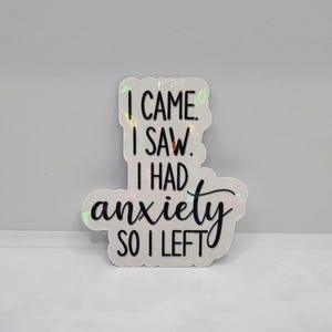 Holografische sticker angst | laptopsticker | grappige sticker | cadeau beste vriend | verjaardagscadeau