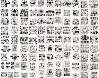 Workout SVG Bundle, Gym SVG Bundle, Fitness SVG, Exercise Svg, Motivational Svg, Workout Shirt Svg, Gym Quotes Svg, Gym Cut File