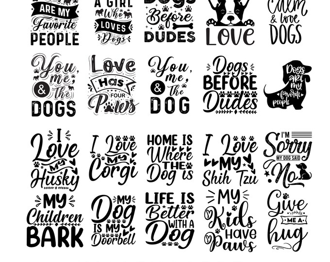 Dog svg bundle hand drawn | dog mom svg | paw svg | dog lover svg | fur mom svg | pawsitive svg | puppy svg | dog sayings svg | dog clipart