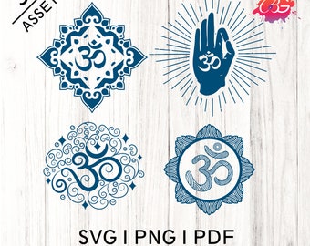 Aum Symbol SVG: Om Meditation, Ohm Yoga Cut File (Digital Download)
