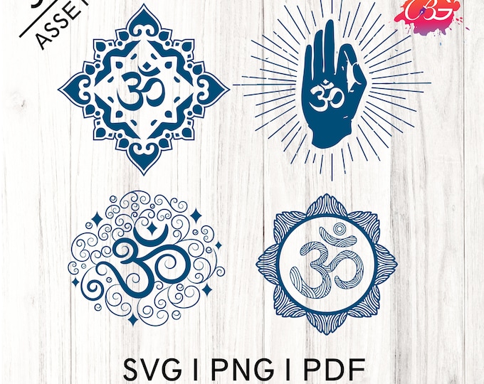 Aum Symbol, Om Meditation, Ohm Yoga cut file digital download, svg, png, Sankrit, Mantra, Instant, Dark silhouette