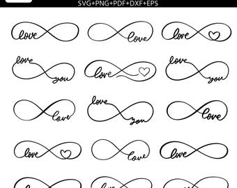Infinity Symbol SVG, Infinity PNG Bundle, Infinity Clipart, Infinity SVG Cut Files for Cricut, Infinity Silhouette, Infinity Heart Svg