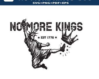 No More Kings SVG Bundle, anti trump Statue of Liberty Protest Design (Digital Download)