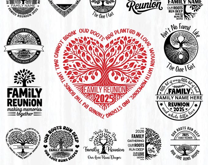 Family Reunion 2026 Bundle SVG 15 Designs | Family Gathering 2025 Bundle SVG Cut file for Cricut Silhouette | Funny Family SVG and png Files
