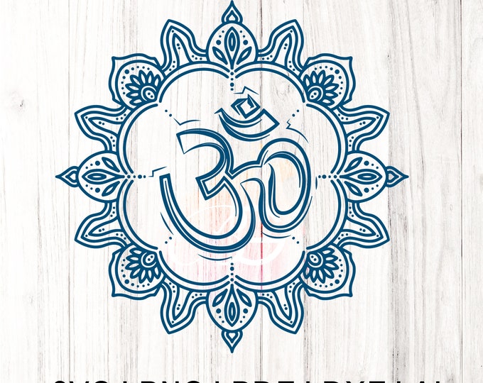 Om Symbol SVG PNG  EpS PDF | Yoga and Meditation Digital Download | Cricut and Silhouette Cut Files | Spiritual Design for DiY Crafts