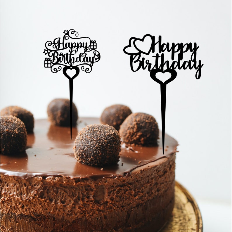 Happy Birthday Cake Topper Svg Birthday Svg Cake Svg Cricut - Etsy