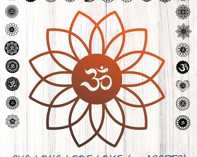 Aum CnC Cricut Bundle, Ohm Meditation cut file, svg, png, Sanskrit Mantra wall décor, Instant, Aum Design for cnc machine , ohm cut file