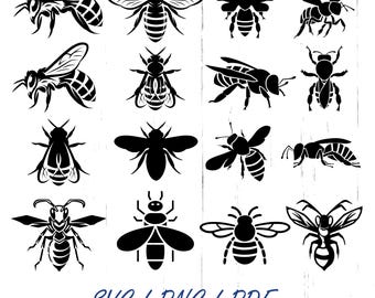 Honey Bee SVG Bundle, Beekeeper Clip Art, Queen Bee Designs (Digital Download)