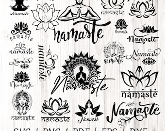 Namaste Mandala SVG | Yoga & Meditation Cut File | Aum Symbol Digital Download