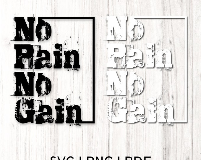 No Pain No Gain SVG png PDF dxf , Gym png, Fitness TShirt png, Motivational PNG, women Workout Shirt png, Gym Quotes, Gym workout Cut File