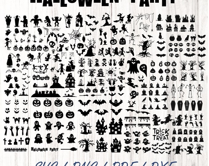 300 Halloween SVG mega Bundle , Halloween SVG, Fall Svg, Autumn Svg, Ghost Svg, Witch svg, Pumpkin Svg, Quotes, Cut File Cricut, Silhouette