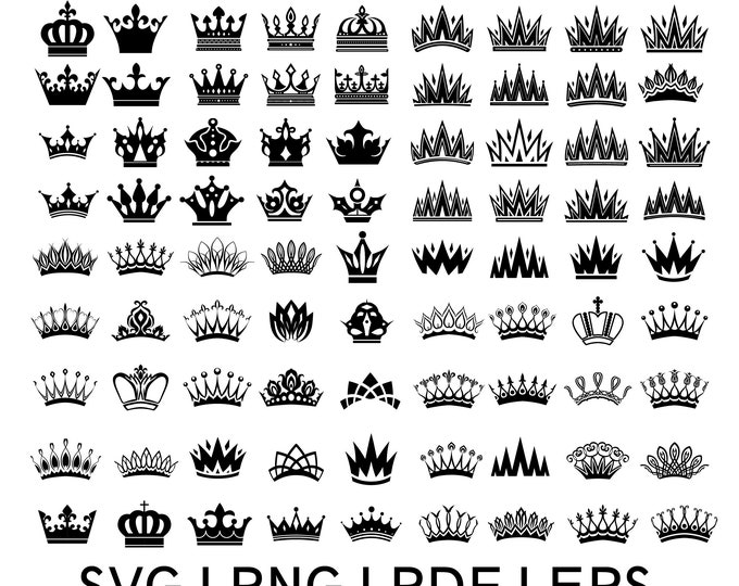 91 Princess SVG Bundle, Crown SVG Bundle, Crown cut file, Crown clipart, Crown svg files for silhouette, files for cricut,svg, dxf, eps, png