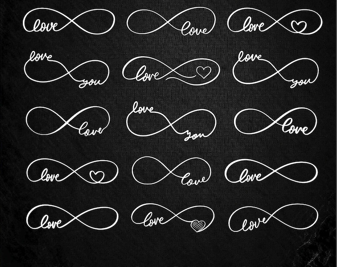 Infinity LOVE SVG, infinity svg bundle, valentine svg, Love cut file, wedding svg, Love svg, infinity and beyond love, infinity love Png