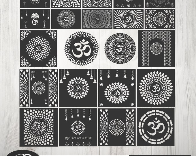Aum CnC Cricut Bundle, Ohm Meditation cut file, svg, png, Sanskrit Mantra wall décor, Instant, Aum Design for cnc machine , ohm cut file