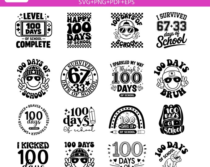 100 Days of School SVG,  67+33 days of school Bruh SVG, 100 days of school svg, 100th Day Of School Teacher Girl Svg, Teacher Student Gift