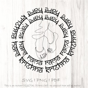 Indische Anbetung Lord Krishna Schnittdatei, Aufkleber, Laserschnitt, Cricut, Silhouette, indischer Gott T-Shirt Design, SVG, PNG und PDF