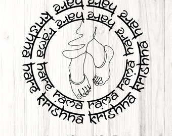 Krishna SVG | Sacred Hindu Deity Cut File | Indian Spiritual Digital Download