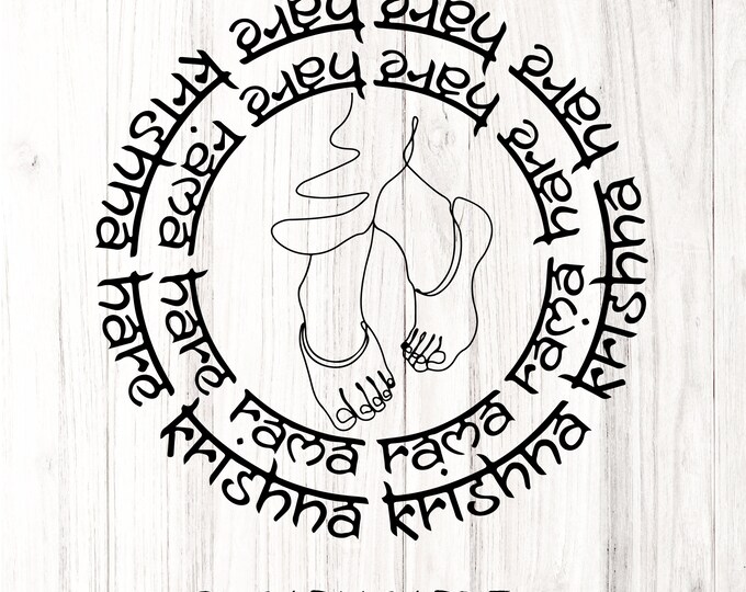 Indian Worship Lord Krishna Cut File, Stickers, Laser Cut, Cricut, Silhouette, Indian god T-Shirt Design, SVG, PNG & PDF Formats