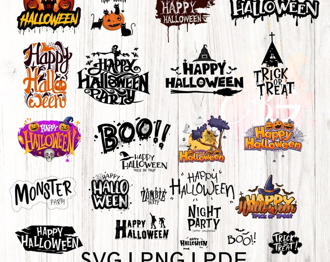 Happy Halloween SVG PNG Bundle: Spooky Sarcastic Designs (Digital Download)