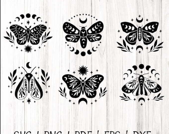 Celestial Boho Butterfly Svg, Magical Beetle Svgbundle, Luna Moth Mystical Butterfly Clipart, beetal png, celestial butterfly cut file svg