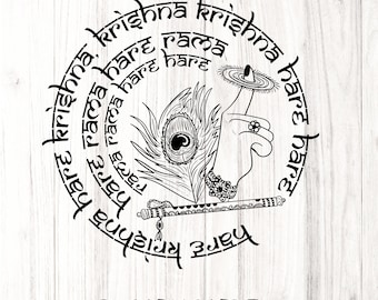Krishna SVG: Indian God laser engraving File, T-Shirt Design (Digital Download)