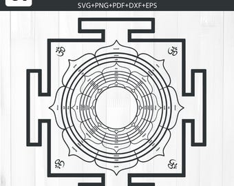 64 Yogini Yantra SVG Bundle | Hindu Sacred Geometry Mandala (Digital Download)