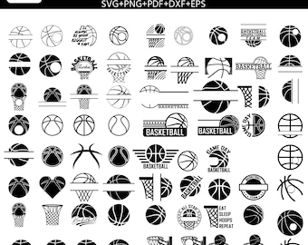 Basketball SVG Bundle | 69 Designs, Monograms, Hoops (Digital Download)